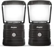 ENERGIZER LED Lantern X1500 (2-Pack), IPX4 Water Resistant Tent Lights, Super Bright Battery Powered Lanterns for Camping, Outdoors, Emergency