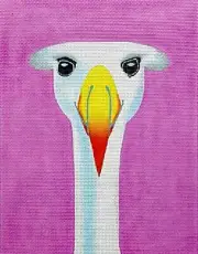Needlepoint Hand Painted Zecca Albatross 7 x 9