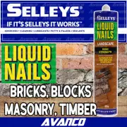 Selleys Liquid Nails Landscape Construction Adhesive Glue Grey Strong Bond 420g