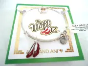 Alex and Ani WIZARD OF OZ, GLITTER RUBY SLIPPERS Bangle New W/Tag Card & Box