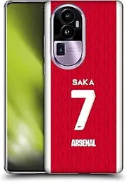 Head Case Designs Officially Licensed Arsenal FC Bukayo Saka 2023/24 Players Home Kit Soft Gel Case Compatible with Oppo Reno10 Pro+