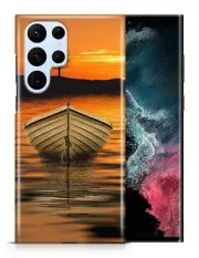 CASE COVER FOR SAMSUNG GALAXY|SMALL TUG BOAT DINGHY SUNSET