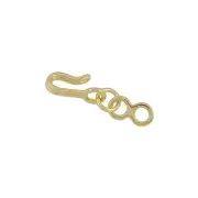 Gold Plated Sterling Silver Hook & Eye Fish Clasp #97952