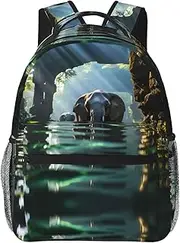 [CHRYSM] Backpack For Girls Boys Teens Schoolbag,Bookbag,Black And White Football Daypack For High School,College,Travel,Work