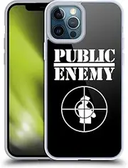 Head Case Designs Officially Licensed Public Enemy Logo Graphics Soft Gel Case Compatible with Apple iPhone 12 Pro Max