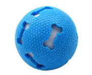 2PCS Dog Cat Ball Toys Healthy Chew Toy Durable Rubber Tooth Cleaning Ball Pet Glowing Ball Vocal-Blue