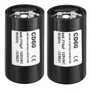 2 Pack Motor Start Capacitor 645-774uF/Mfd 125V 50/60Hz CD60 Run Capacitor