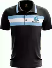 Cronulla Sharks NRL Mens Advantage Polo Shirt Sizes S-5XL BNWT