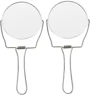 1set Compact Handheld Mirror Double Sided Vanity Folding Makeup Mirror for Women Travel Friendly Design for Beauty Routine The Go 2pcs
