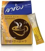 Instant Coffee Mix Powder 3 in 1 Khao Shong Super Rich Thai Coffee Blend [ 20g. X 25 Sachets ]