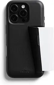 Bellroy Phone Case – 3 Card for iPhone 16 Pro Max (Leather iPhone case, Phone Wallet) - Black