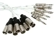 Pro Co MT8BQXM-15 8-channel 1/4" TRS Male to XLR Male Snake - 15 foot