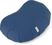 Meditation Cushion | CRESCENT Zafu Meditation Cushion with Removable Washable Cover | Certified Organic Cotton Meditation Cushions | Buckwheat Hulls Cushion Meditation Pillow