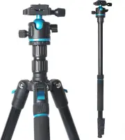 Camera Tripod,68" / 174Cm Lightweight Travel Tripod & Monopod with 360°Ball Head