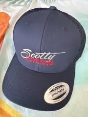 Scotty Cameron Navy Script Font Snapback Hat Golf Hat New