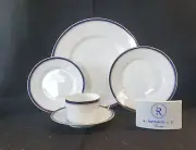 Raynaud Diplomat Blue Dinner, Salad, Bread & Butter, Cup & Saucer