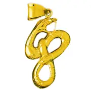 14K Gold Coral Snake Pendant