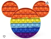 NEW Mickey Mouse Rainbow Silicone Fidget Toy Stress Relief ASRM Autism Pop-It