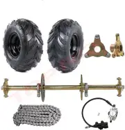 810mm Rear Axle Kit + 6" Wheels+ Sprocket Brake Assembly Quad ATV Buggy Go Kart