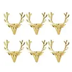 Set of 6 New Year Deer for Head Napkin Rings Holder For Wedding Napkins Ring Par