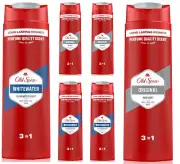 250ml Old Spice Shower Gel Original & Whitewater 3 in 1 Body Hair Face Wash