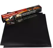 Heavy Duty Oven Liner Non-Stick Teflon Mat, BPA PFOA Free 17" x 25" 2 Pcs Large