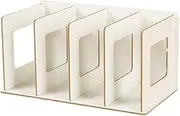 Sturdy CD Racks Storage Organize CDs in Style Eco-Friendly Racks Book End Bookrack Unique Wooden Grain and Various Color White