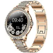Adult Smartwatch Smart Watch Adult Android 2024 360*360 Blood Pressure Fitness Tracker Smart Watch Bluetooth Call Waterproof rose gold steel