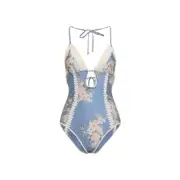 [Zimmermann] Zimmermann-Blue Cascadian Keyhole Crochet Lycra One-Piece-Donna 2 NUM