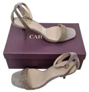 CARVELA Genetic Sandal Ladies Grey High Heels Lovely Strappy Shoes MRRP £129.00