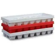 Plastic Ice Cube Trays Without Lids For Freezer Pack Of 3Pieces y649