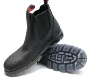 Redback UBBK Black Soft Toe Work Boots Elastic Sided Bobcat
