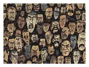 Crowd Sketch Canvas Print