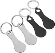 COHEALI 4Pcs Shopping Trolley Tokens Key Ring Durable Stainless Steel Shopping Cart Remover Pendants for Convenient Use Elegant Design