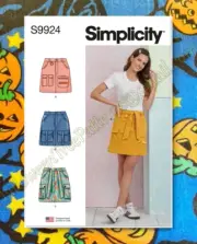 Simplicity 9924 Cargo Skirt Sewing Pattern Sizes 6-14 Uncut S9924