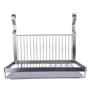 Stainless Steel Folding Hanging Dish Rack Draining Bowl Rack Plates Organizer Tableware Kitchen Storage Kitchen Organizer Shelf Silver