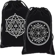 CREATCABIN 4Pcs Velvet Storage Bag Tarot Cards Bags Pouches Drawstrings Bags Tarot Cards Dice Deck Holder Pouches Purple Tree of Life Tarot Jewelry Wrap Bags for Crystals Dices Witchcraft 5x6Inch