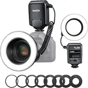 GODOX ML150II Macro Ring Flash, LED Ring Flash with Diffuser and Adapter Rings for DSLR Camera