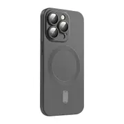 For iPhone 16 Pro Max Case, Silicone MagSafe Compatible Cover, Lens Protection, Dark Grey