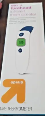 NEW Up&Up Ear+ Forehead Infrared Fever Thermometer Quick-Read LCD Display