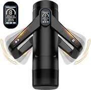 Automatic Sex Toys Male Masturbators, 9 Pushes And 9 Vibration Modes Wing Handle Design, LCD Screen Sex Toýs Male Sucker Sextoyse Male Sexmasturbator(Black)