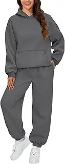 [Generic] Women Pantsuits for Work Sweatsuit Sets Oversized Sweatshirt Baggy Fall Fashion Sweatpants With Pockets Lady Nine Suit for Women
