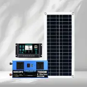 6000W Solar Panel Set Solar Power Inverter Generator 100A Home 220V Grid System