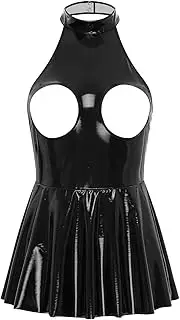[GRRKDFQ] Women's Erotic, Chemises & Negligees Sleeveless Exposed Breasts Open Crotch Dress