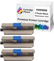 3 Pack Black Compatible Toner Cartridge for OKI 44469806 (5,000 Pages) for OKI C510 C510dn C511dn C530 C530dn C531dn MC561 MC562dn MC562dnw