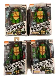 SET OF 4 TMNT LEONARDO /RAPHAEL /MICHELANGELO /DONATELLO NECA 2025 MIB IN HAND !