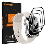 [3 Pack] For Apple Watch Series 7 41mm Full Coverage Soft Tempered Glass Screen Protector Guard