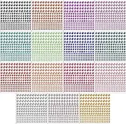 2580 pcs Rhinestone Stickers in 15 Colors & 3 Sizes 15 Sheets DIY Self Adhesive Colorful Gem Rhinestone Embellishment Stickers Sheet Fits for Crafts Body Nails etc. (Multi-Color)
