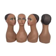 4PCS Wholesale Realistic Female Mannequin Head Long Neck Manikin PVC Head Bus...
