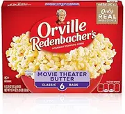 Orville Redenbacher's Movie Theater Butter Microwave Popcorn, 3.29 Ounce Classic Bag, 6-Count, Pack of 6